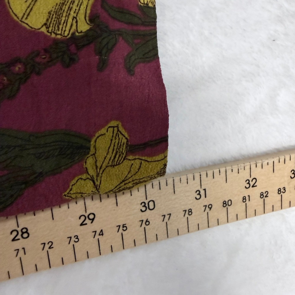 Maeve Anthropologie Terrace Floral Wide Leg Pants Brown Yellow Poppy Smocked 6 - Picture 9 of 9